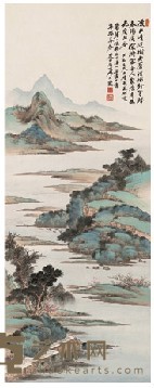祁大夔 1951年作 青山翠宇 立轴 82.1×31.2cm